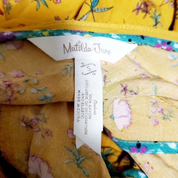 Matilda Jane Fantasy Spring Fantasy Floral Yellow Dress Size Small - Picture 13 of 13